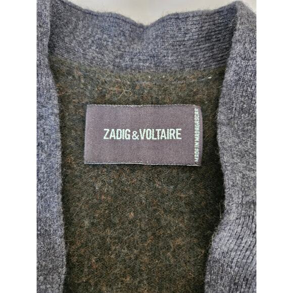 Zadig & Voltaire Scarlet V-Neck Cashmere Cardigan, Size L - Picture 7 of 13